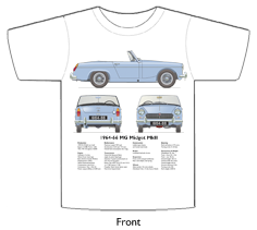 Midget MkII (wire wheels) 1964-66 T-shirt Front